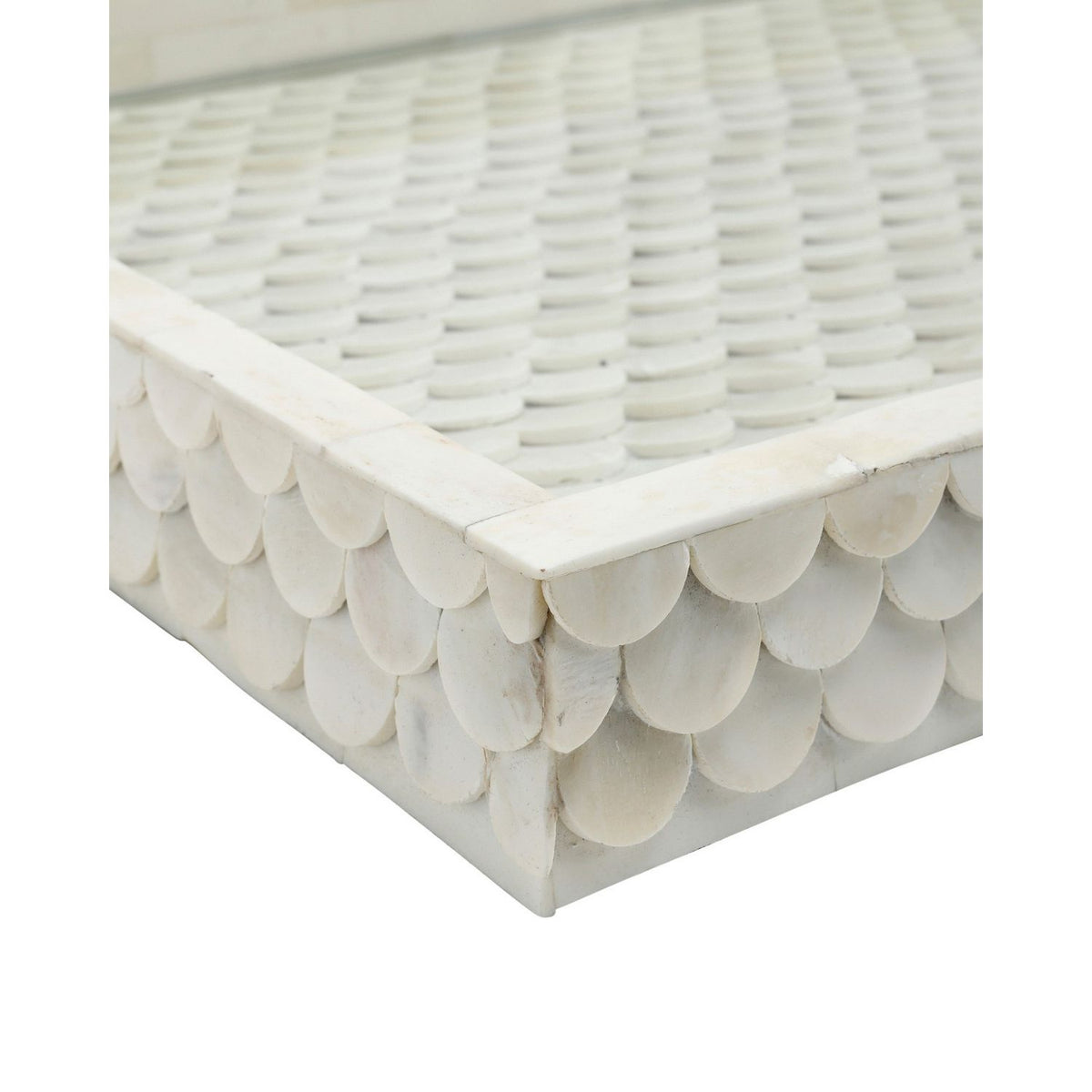 Currey and Company 1200-1138 Uroko Tray in Natural White