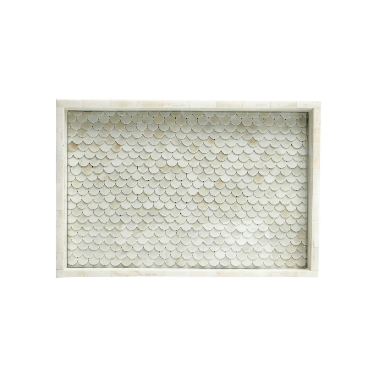 Currey and Company 1200-1138 Uroko Tray in Natural White