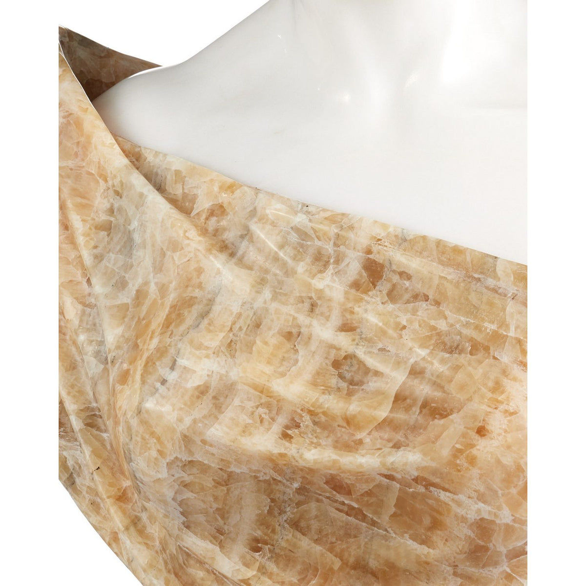 Currey and Company 1200-1165 Thea Marble Bust Sculpture in White/Yellow/Black