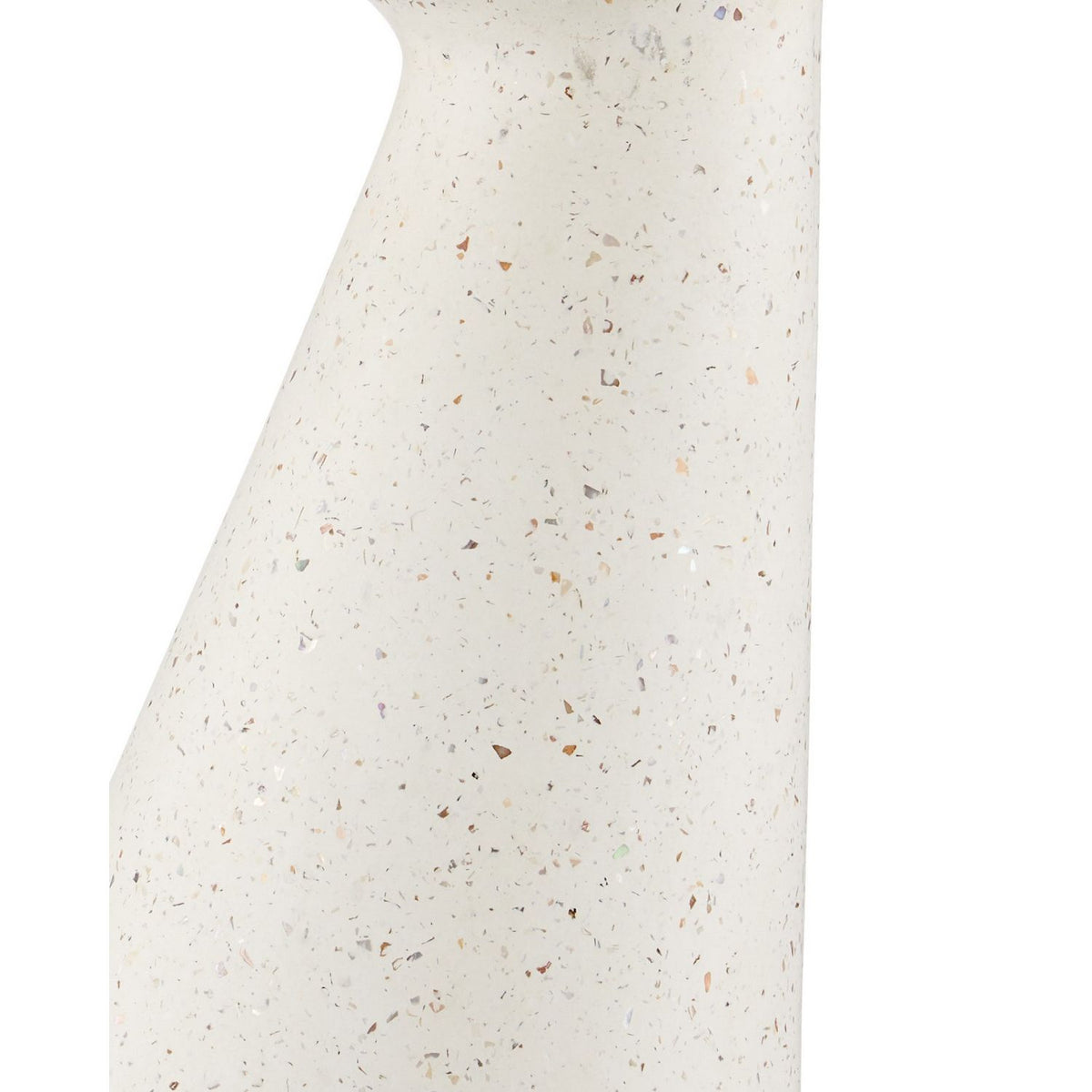 Currey and Company 2000-0055 Pendurado Terrazzo C Table in Ivory Terrazzo