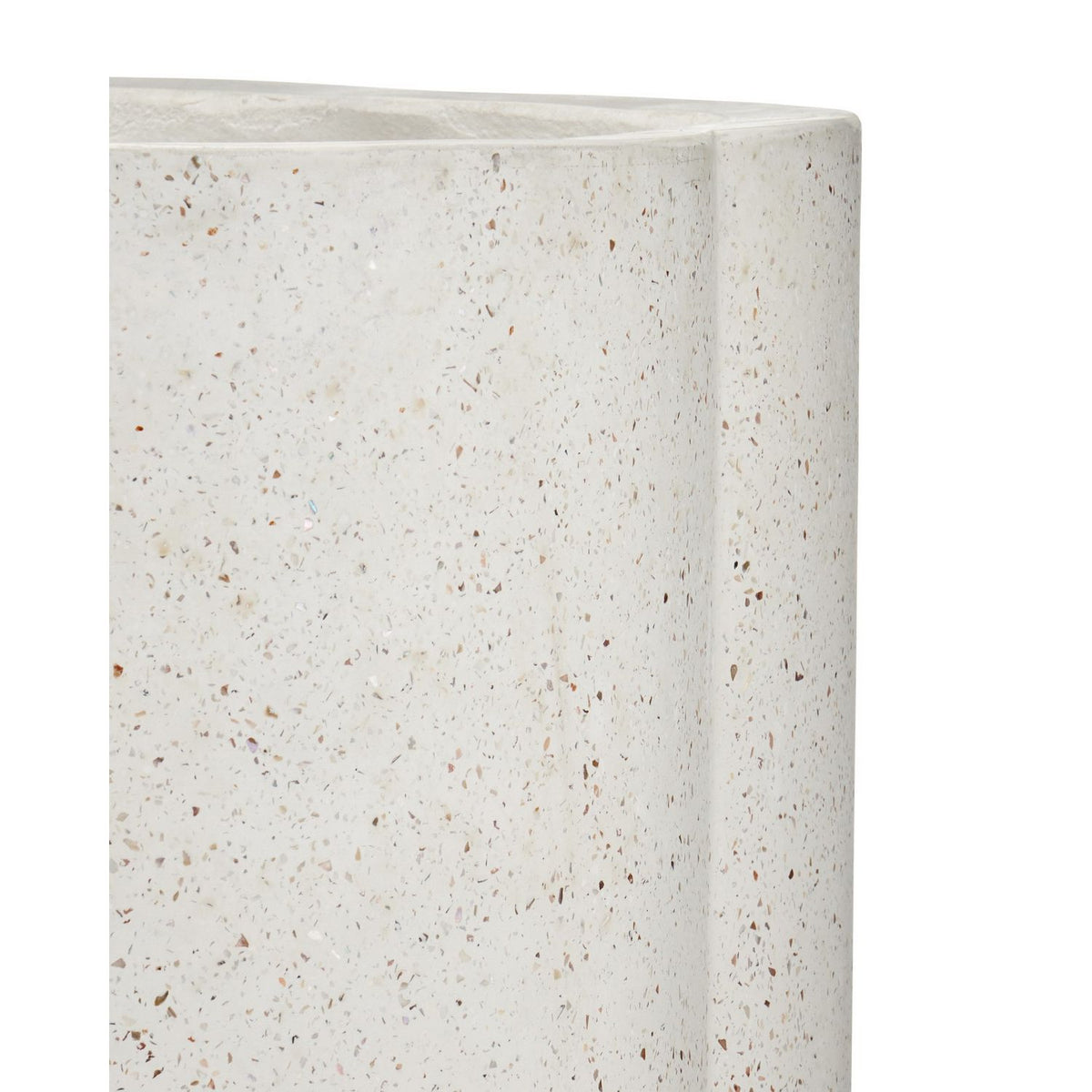 Currey and Company 2200-0070 Smerlato Terrazzo Planter in Ivory Terrazzo