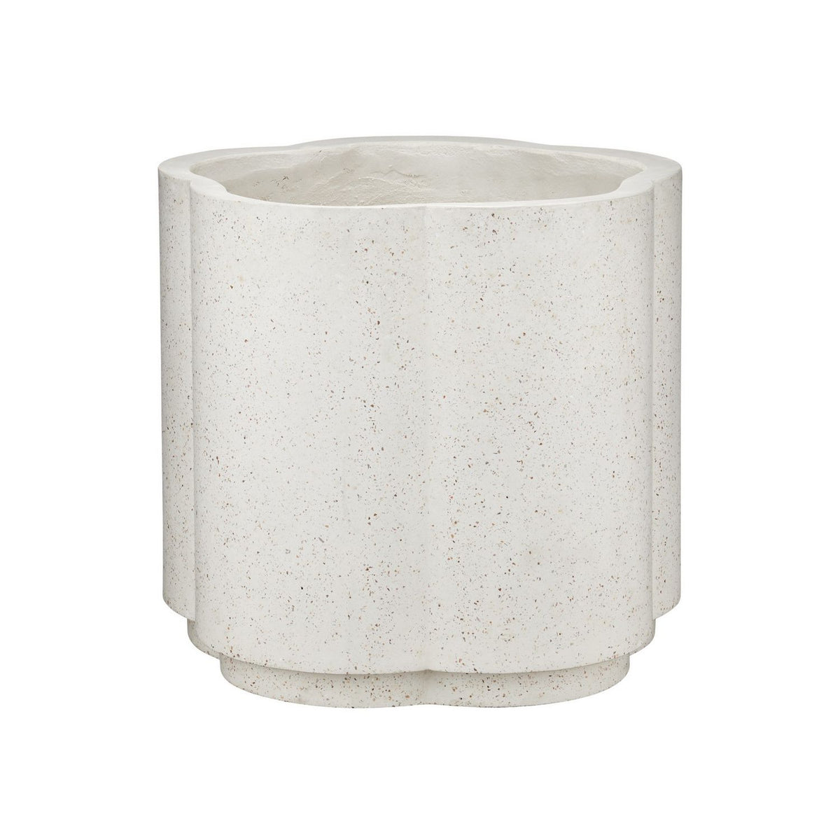 Currey and Company 2200-0070 Smerlato Terrazzo Planter in Ivory Terrazzo