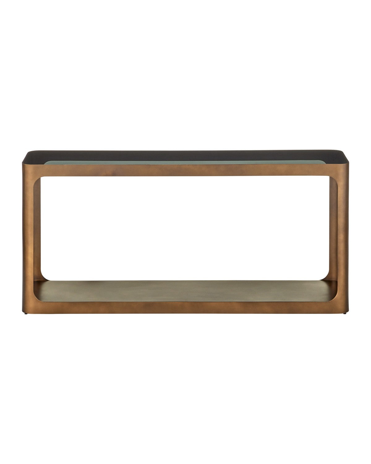 Currey and Company 4000-0262 Scaffale Console Table in Smoke Gold/Smoke