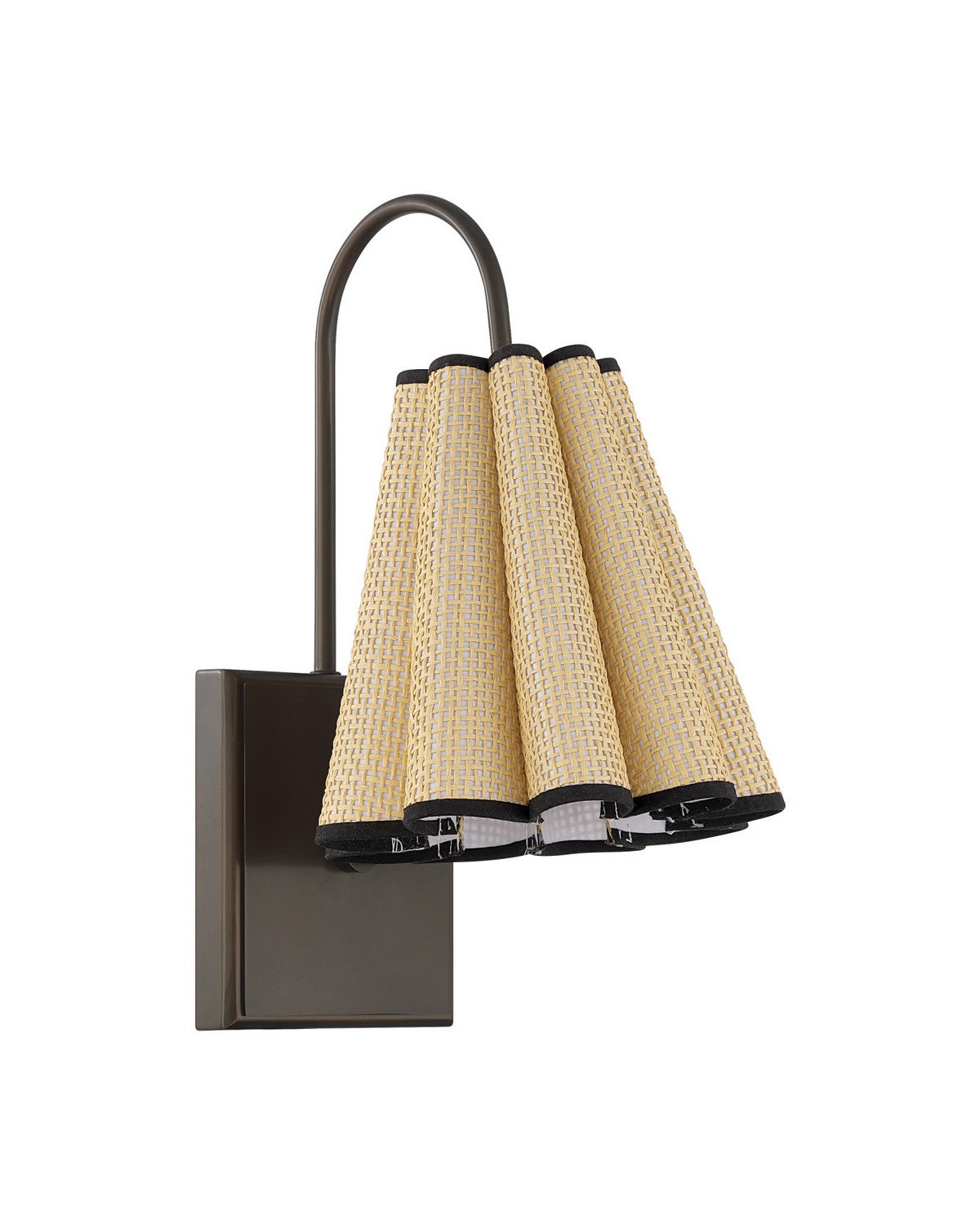 Currey and Company 5000-0314 Blithe Wall Sconce in Natural/Dark Bronze