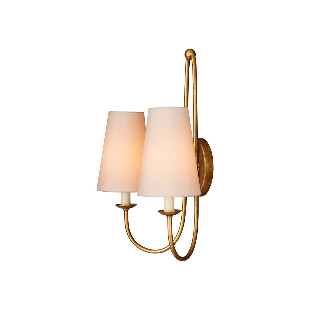 Currey and Company 5000-0318 Brayden Double-Light Wall Sconce in Antique Gold Leaf