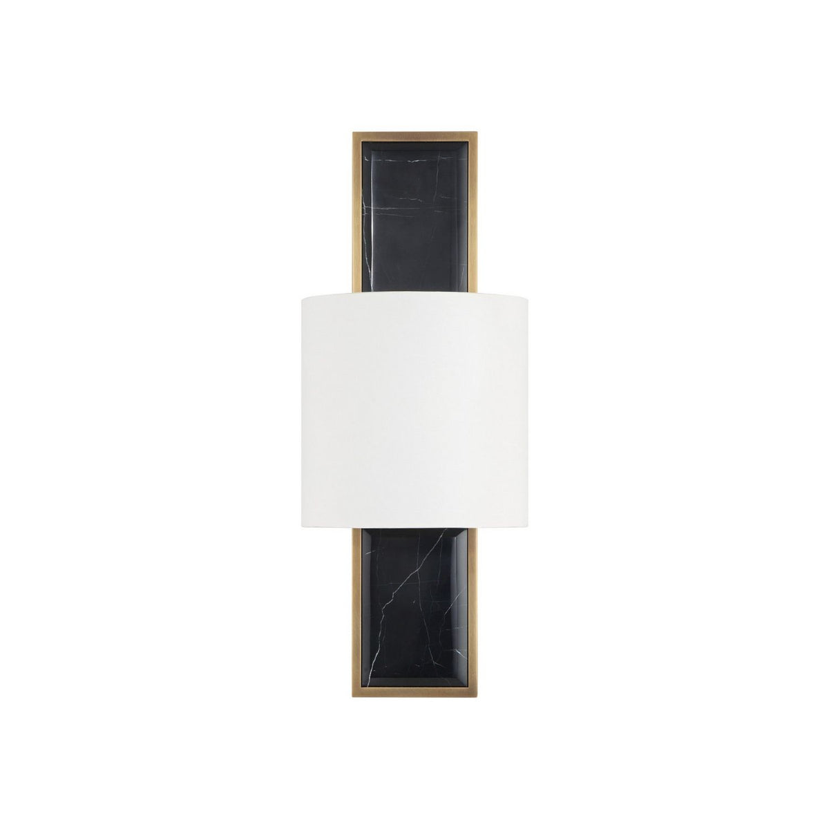 Currey and Company 5900-0062 Lowesdale Wall Sconce in Black/Brass
