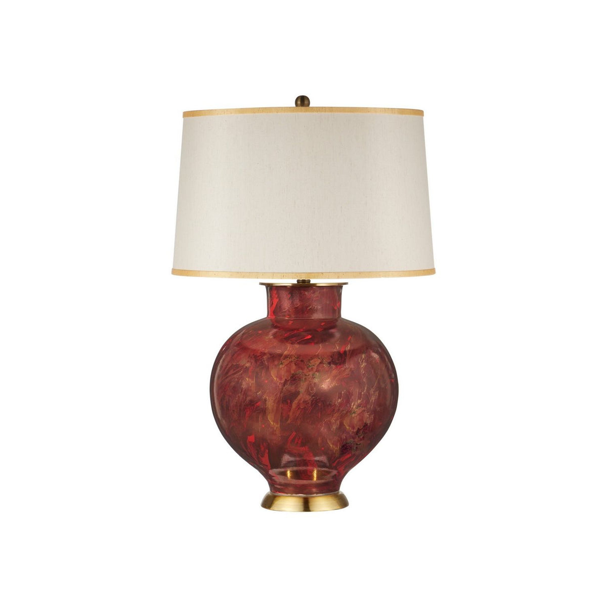 Currey and Company 6000-1106 Lutz Table Lamp in Dark Red/Gold