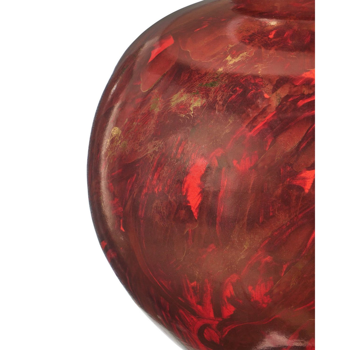 Currey and Company 6000-1106 Lutz Table Lamp in Dark Red/Gold