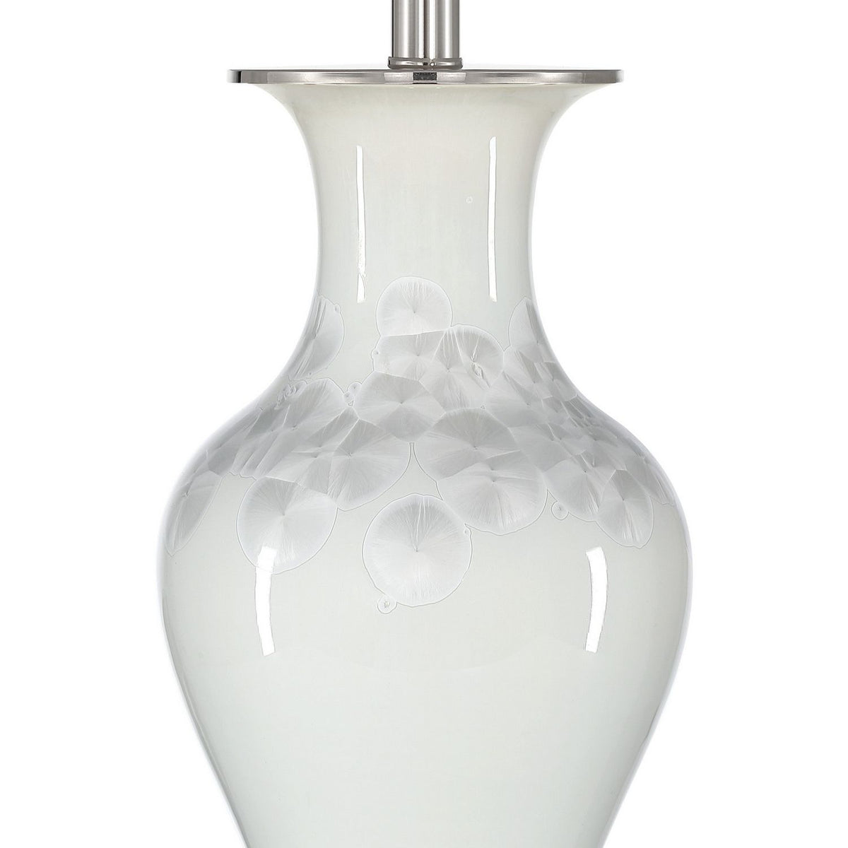 Currey and Company 6000-1109 Crystalline Table Lamp in Off-White/Clear