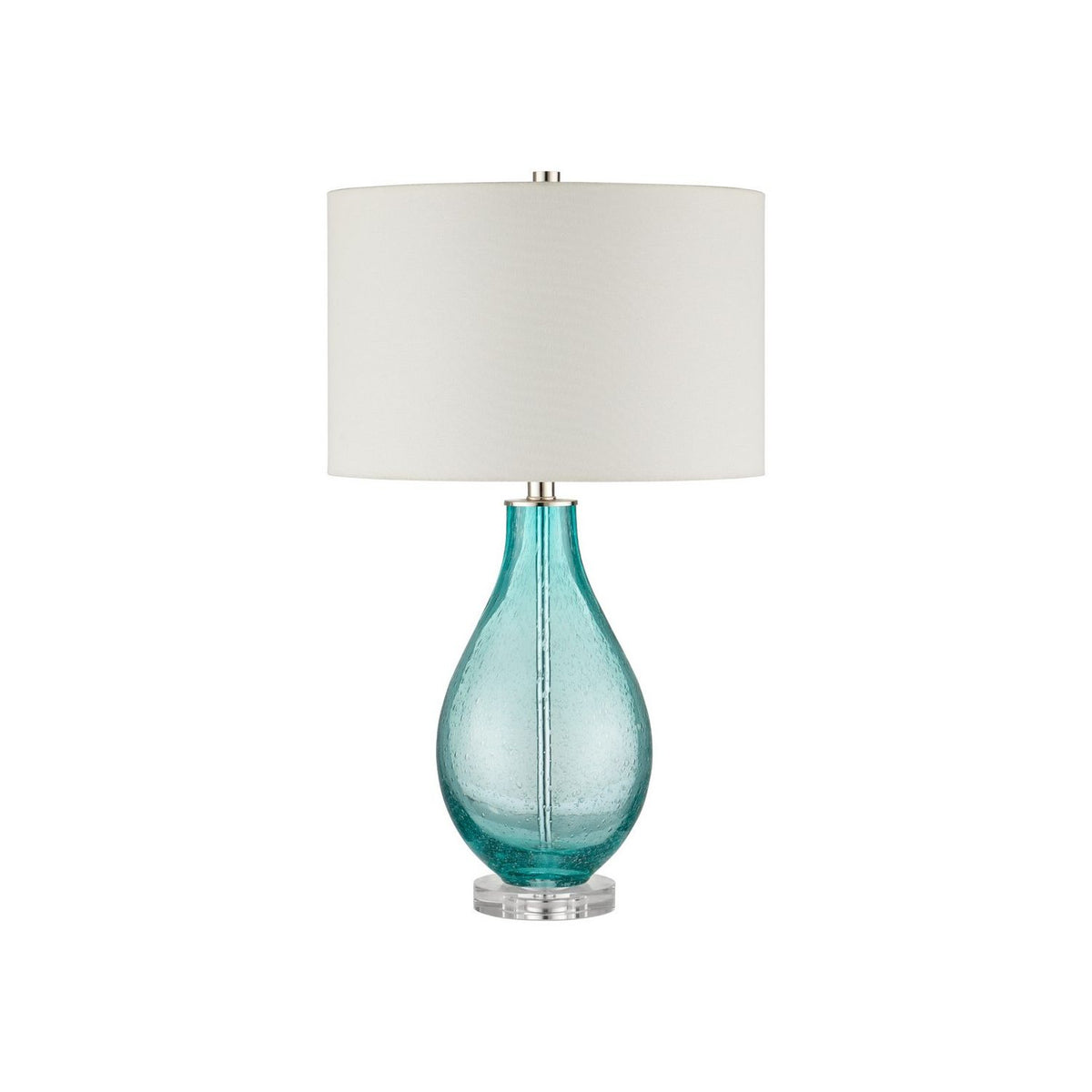 Currey and Company 6000-1121 Mavi Table Lamp in Light Blue-Green/Clear