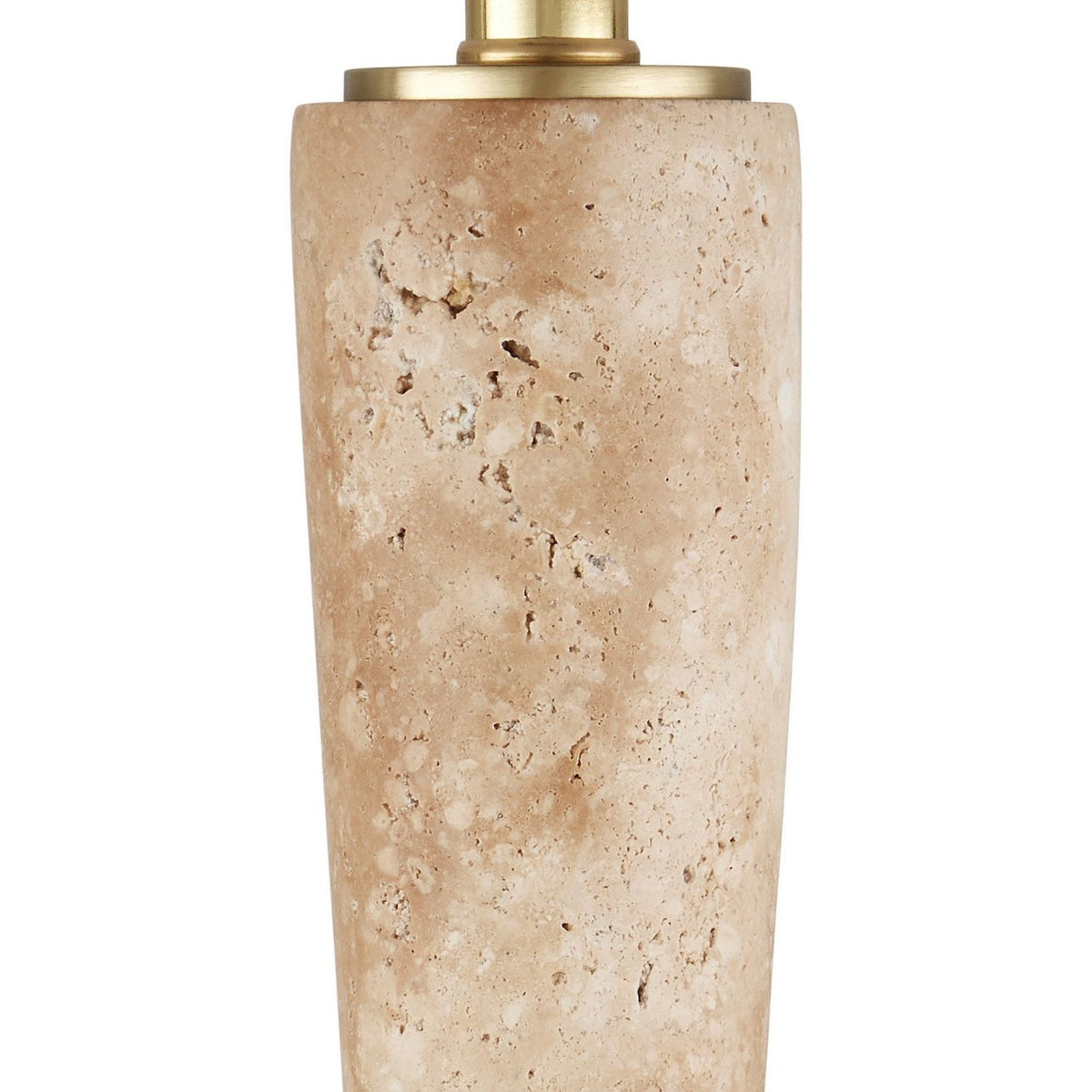Currey and Company 6000-1128 Battus Table Lamp in Natural/Satin Brass