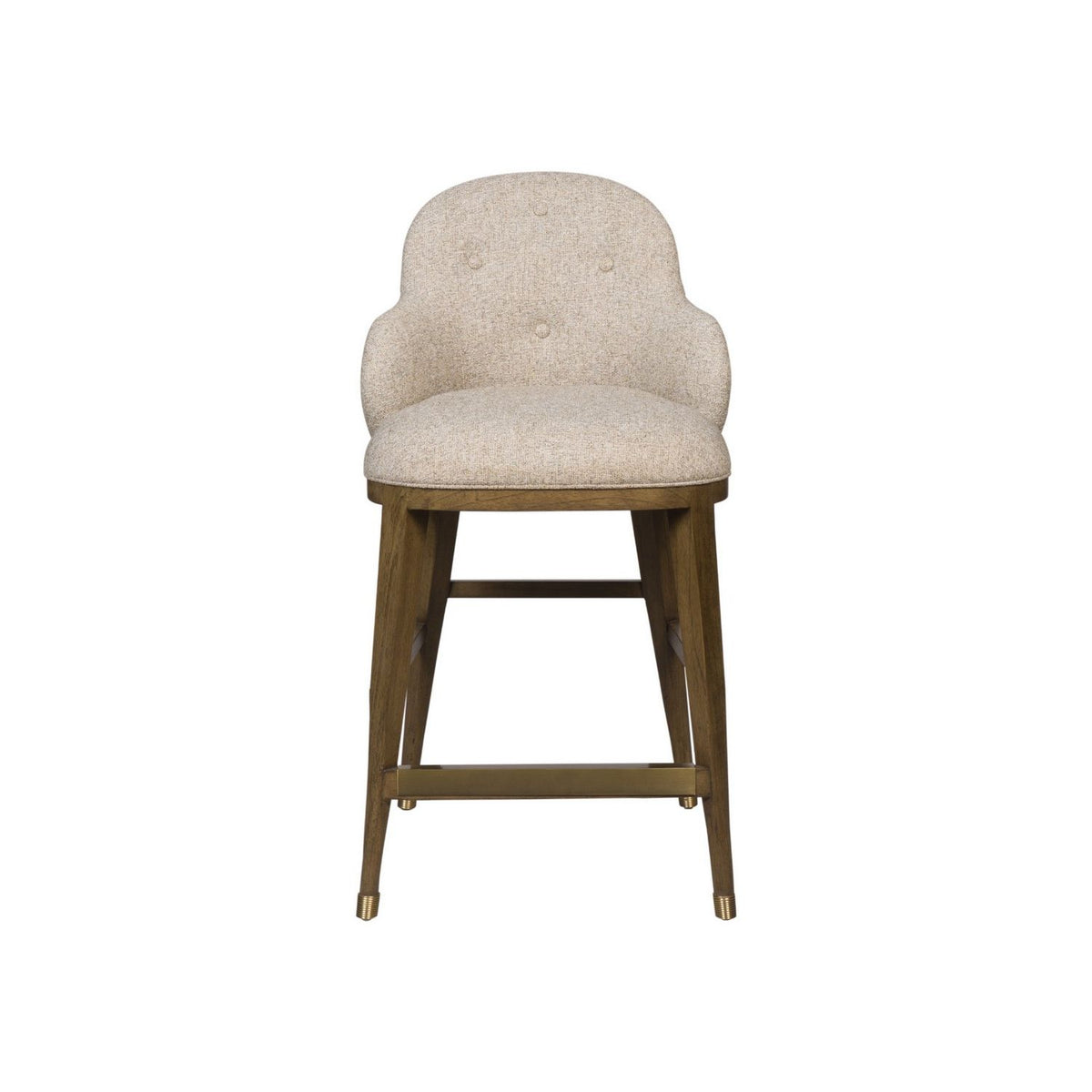 Currey and Company 7000-1132 Vario Counter Stool in Chanterelle/Satin Brass