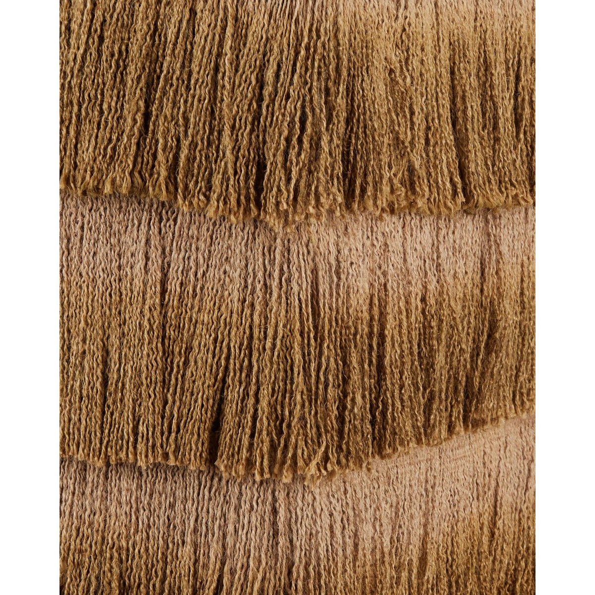 Currey and Company 7000-1302 Jute Fringe Ottoman in Bronze/Beige