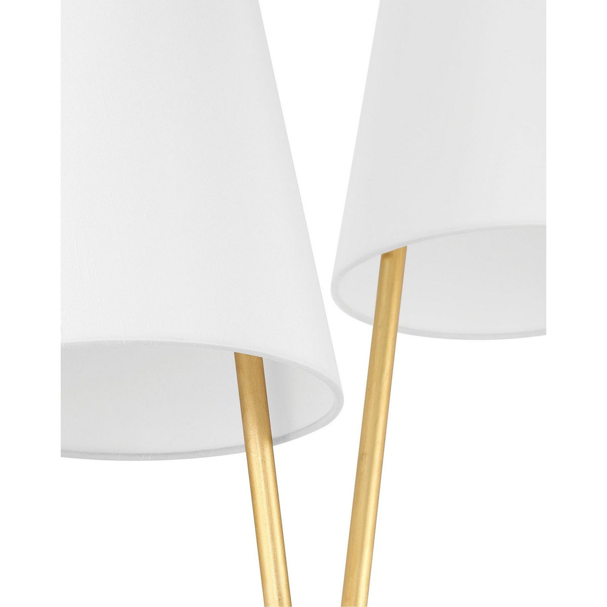 Currey and Company 8000-0183 Pas de Deux Floor Lamp in Contemporary Gold Leaf