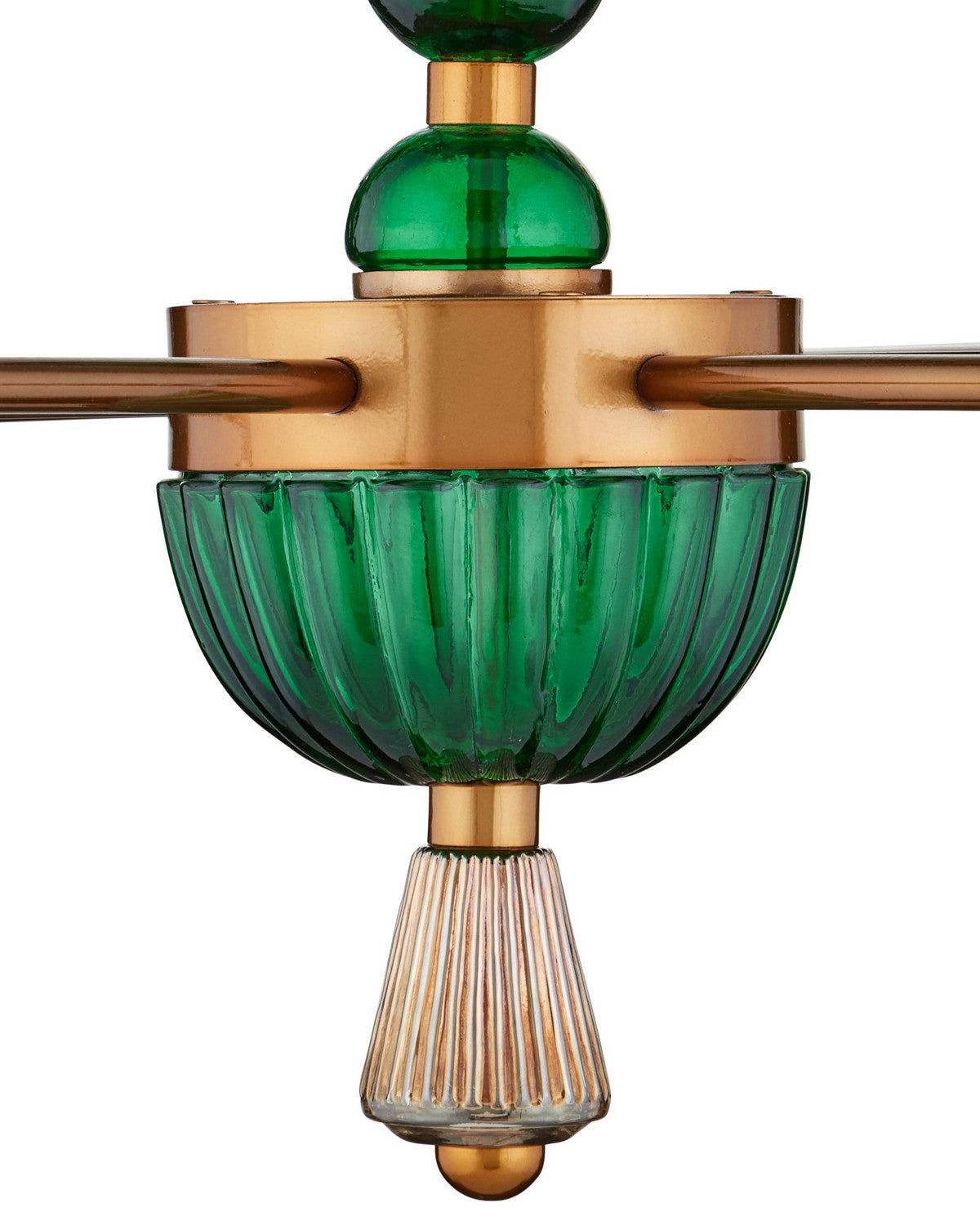 Currey and Company 9000-1453 Grasmere Chandelier in Green/Aged Gold/Gold Luster