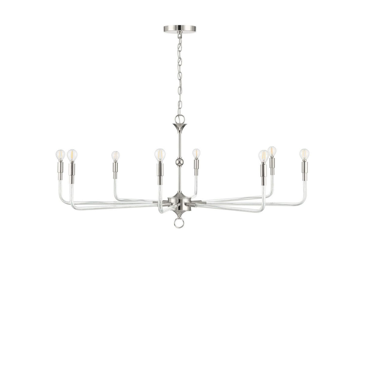 Currey and Company 9000-1474 Nantucket Chandelier in Polished Nickel/Clear