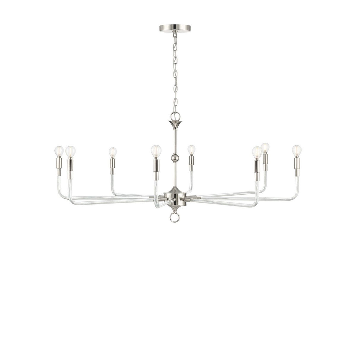 Currey and Company 9000-1474 Nantucket Chandelier in Polished Nickel/Clear