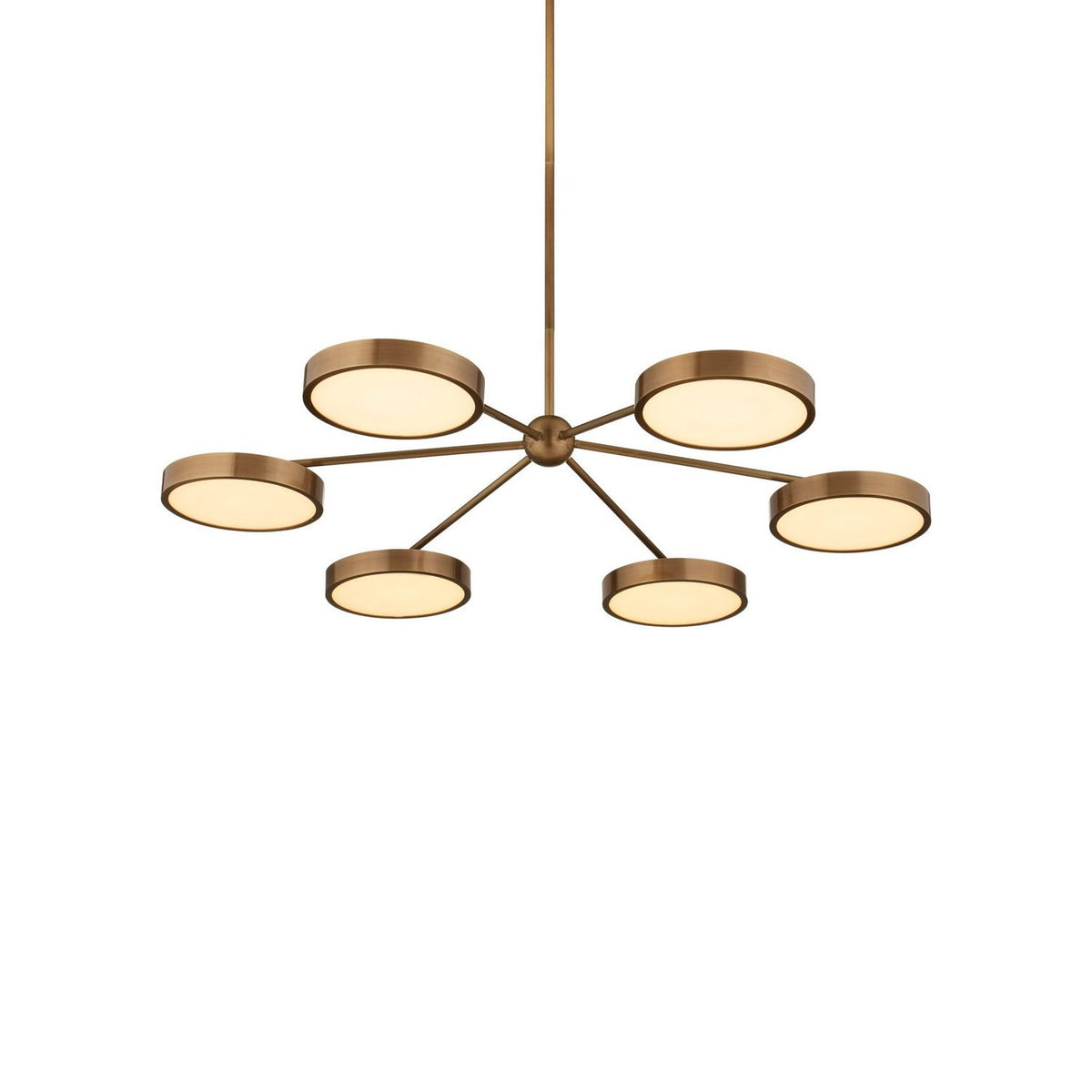 Currey and Company 9000-1476 Merrick Chandelier in Polished Antique Brass/White
