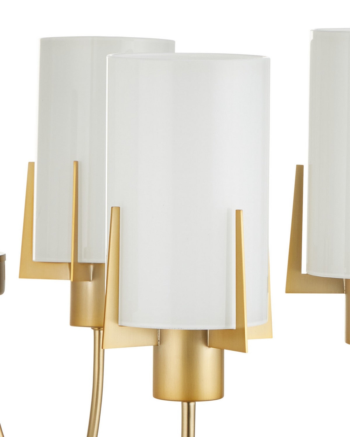 Currey and Company 9000-1491 Macklin Chandelier in Brass/White