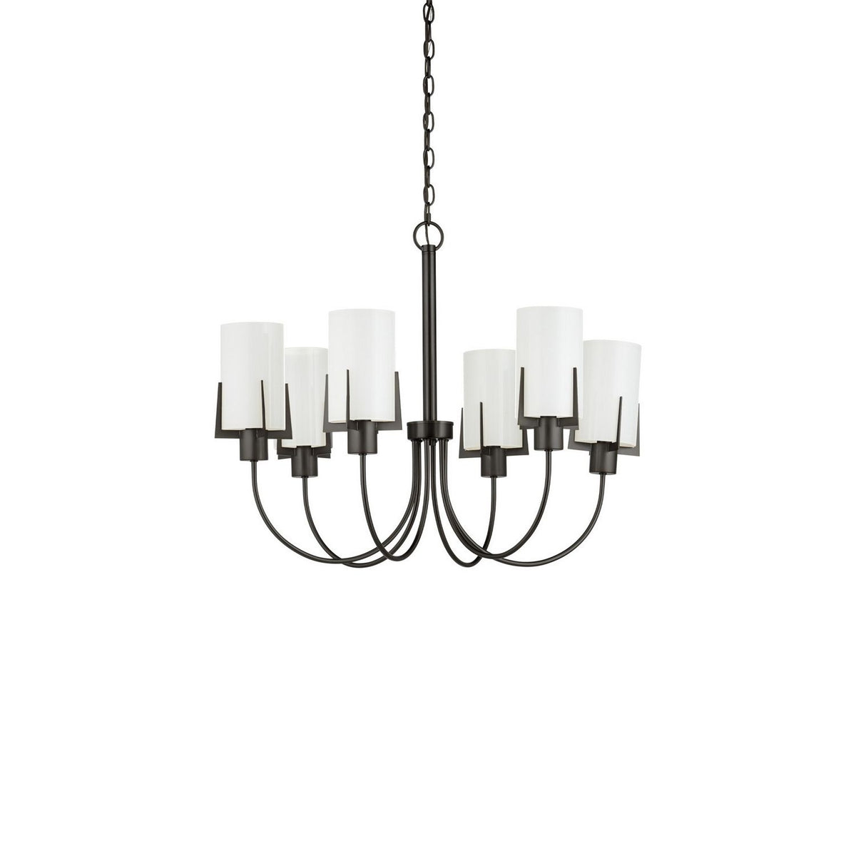Currey and Company 9000-1492 Macklin Chandelier in Oil Rubbed Bronze/White