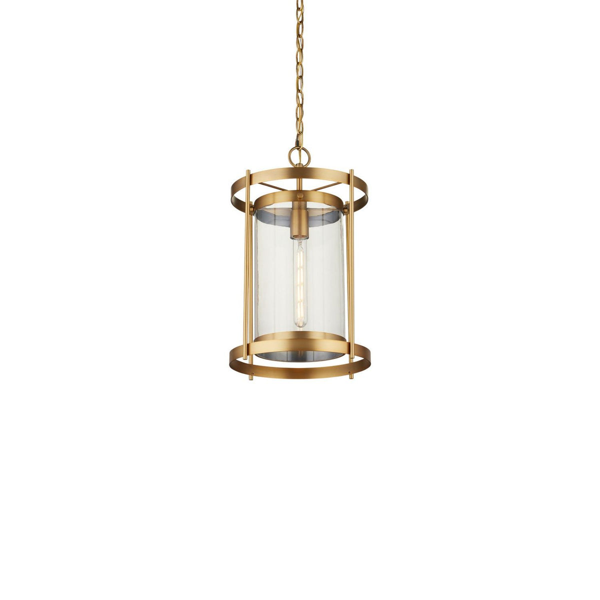 Currey and Company 9000-1493 Pippin Pendant in Antique Brass/Clear