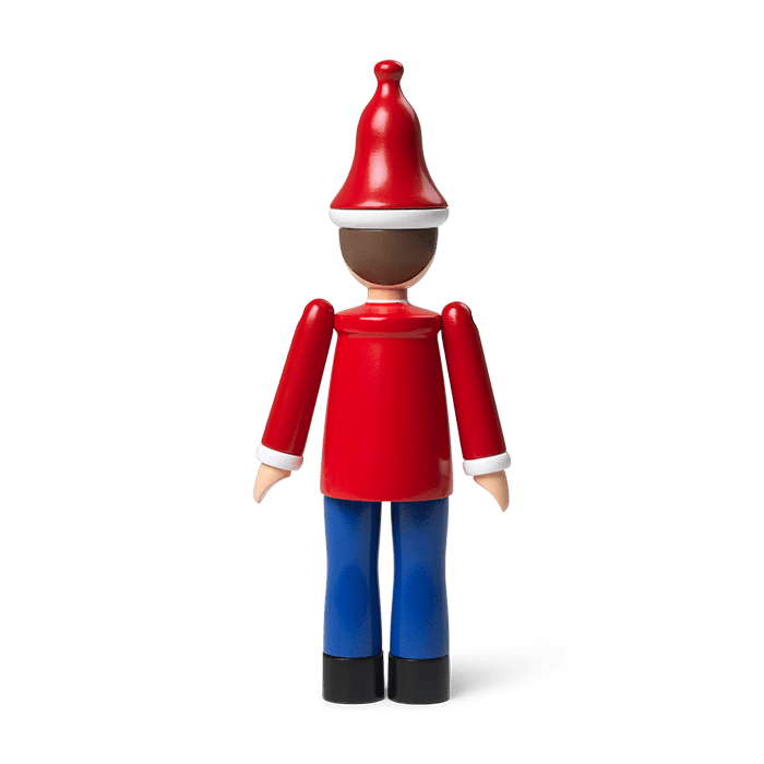 Kay Bojesen 39435 Christmas Ole Wooden Figurine in Red/Blue/White