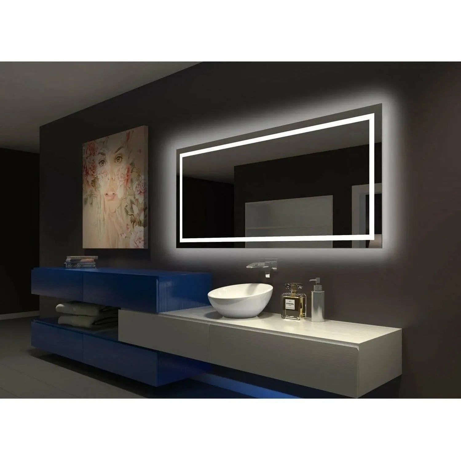 Paris Mirror - Backlit Harmony LED Mirror - BHARM70323000 | The Rug District