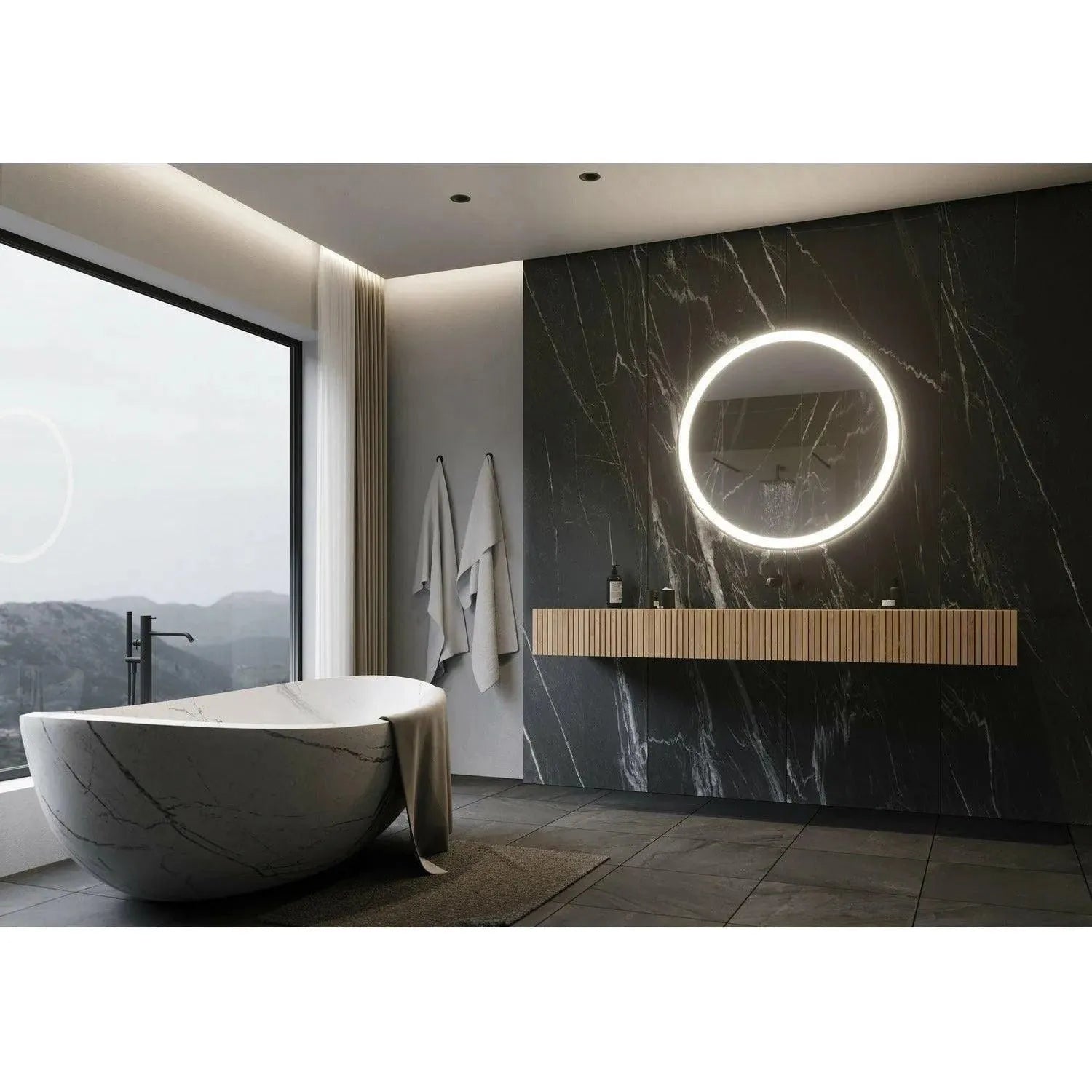 Paris Mirror - Galaxy Round LED Mirror - GALAR40406000 | The Rug District