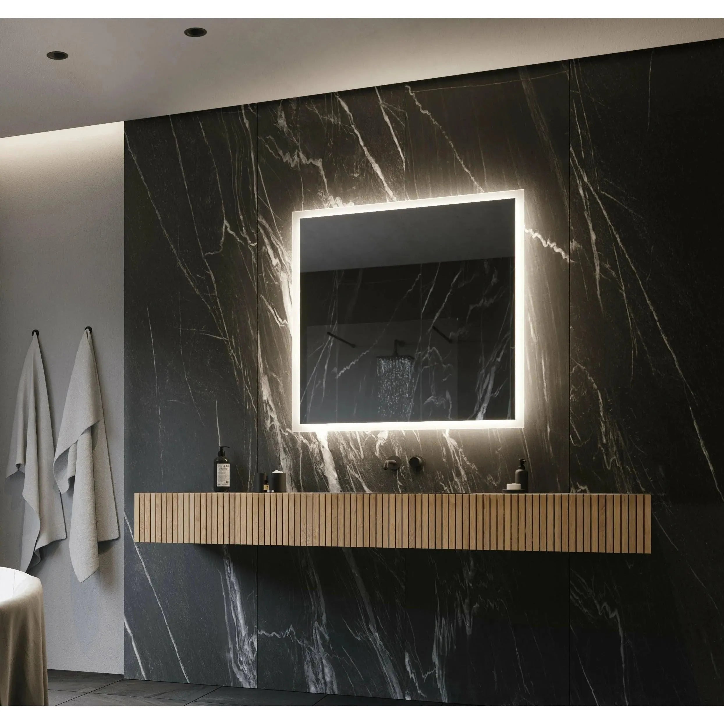 Paris Mirror - Rectangle Backlit LED Mirror - RECTX36363000 | The Rug District