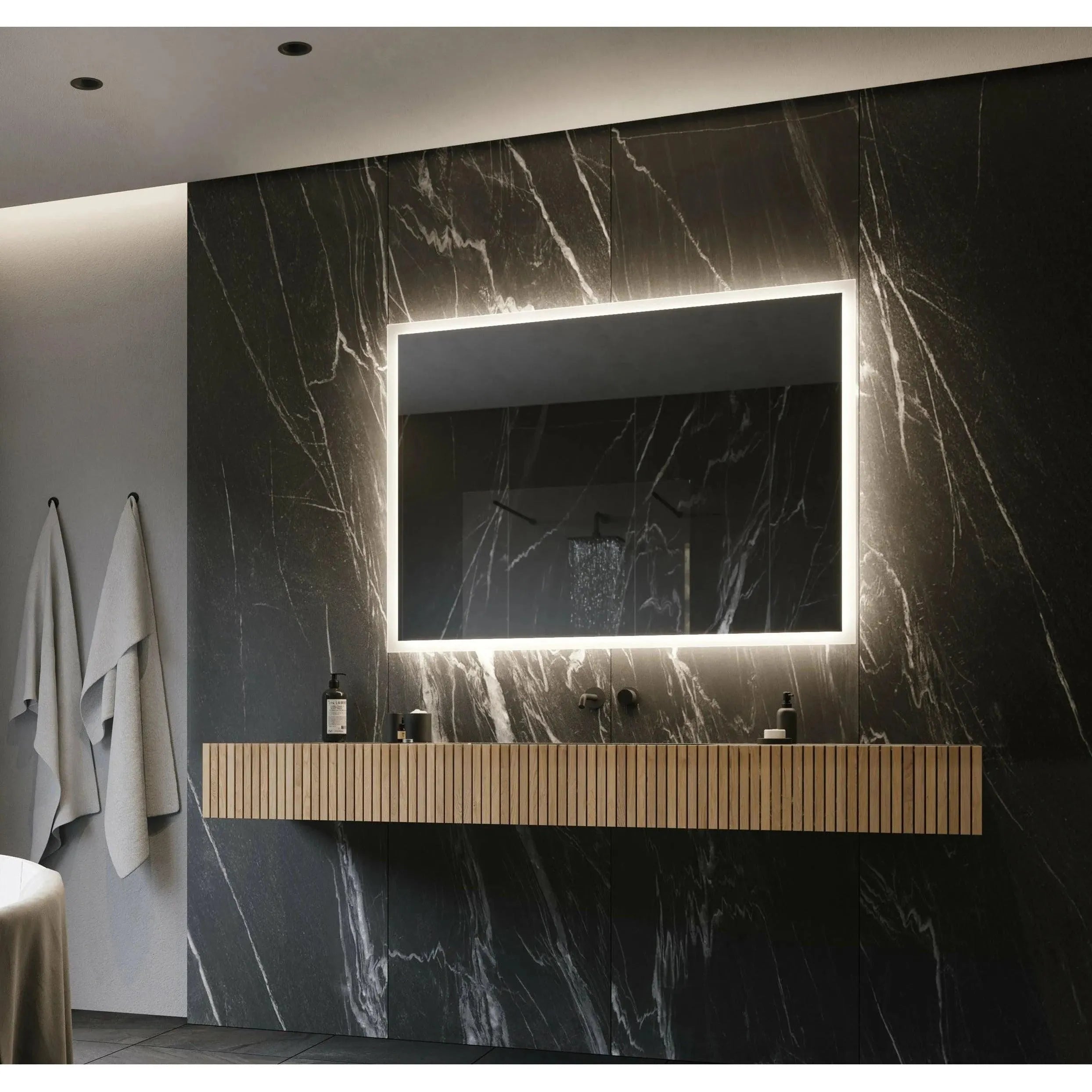 Paris Mirror - Rectangle Backlit LED Mirror - RECTX48363000 | The Rug District