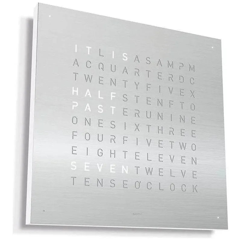 Qlocktwo - QLOCKTWO CLASSIC Wall Clock - QT-CLASSIC-EN-SS | The Rug District
