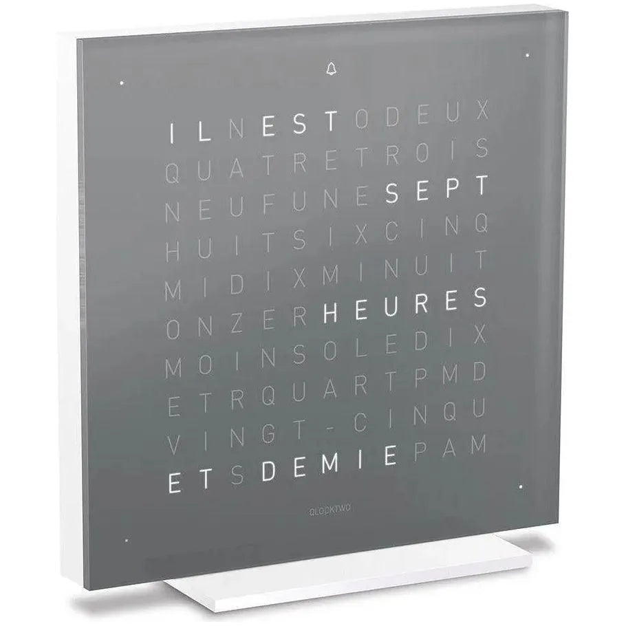 Qlocktwo - QLOCKTWO TOUCH Pure Alarm Clock - QT-TOUCH-PURE-FR-ET | The Rug District