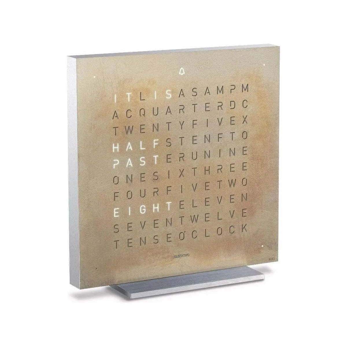 Qlocktwo - QLOCKTWO TOUCH Silver & Gold Creator's Edition Wall Clock - QT-TOUCH-CE-EN-SG | The Rug District