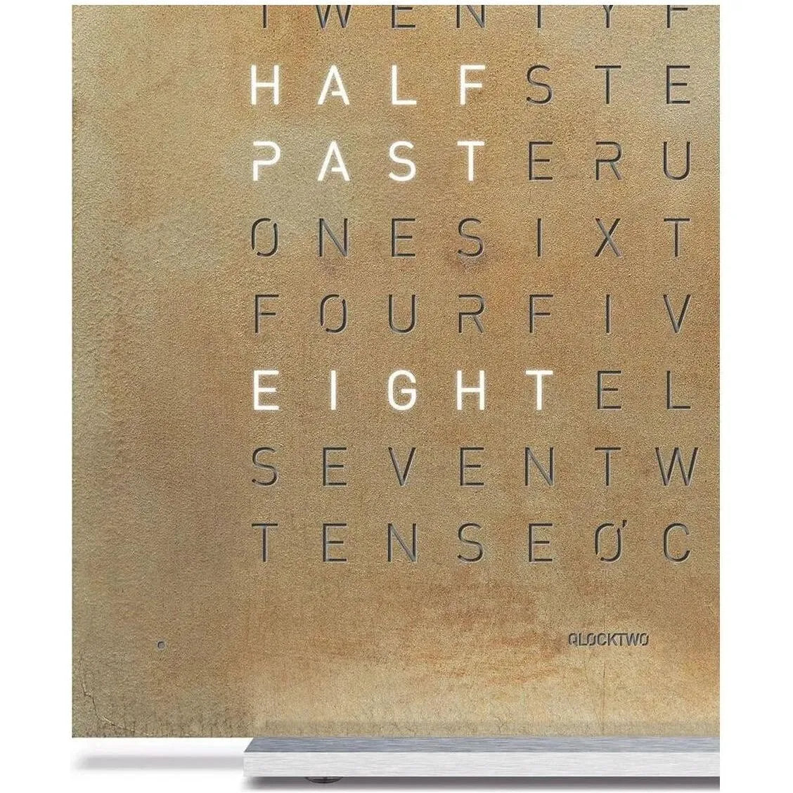 Qlocktwo - QLOCKTWO TOUCH Silver & Gold Creator's Edition Wall Clock - QT-TOUCH-CE-FR-SG | The Rug District