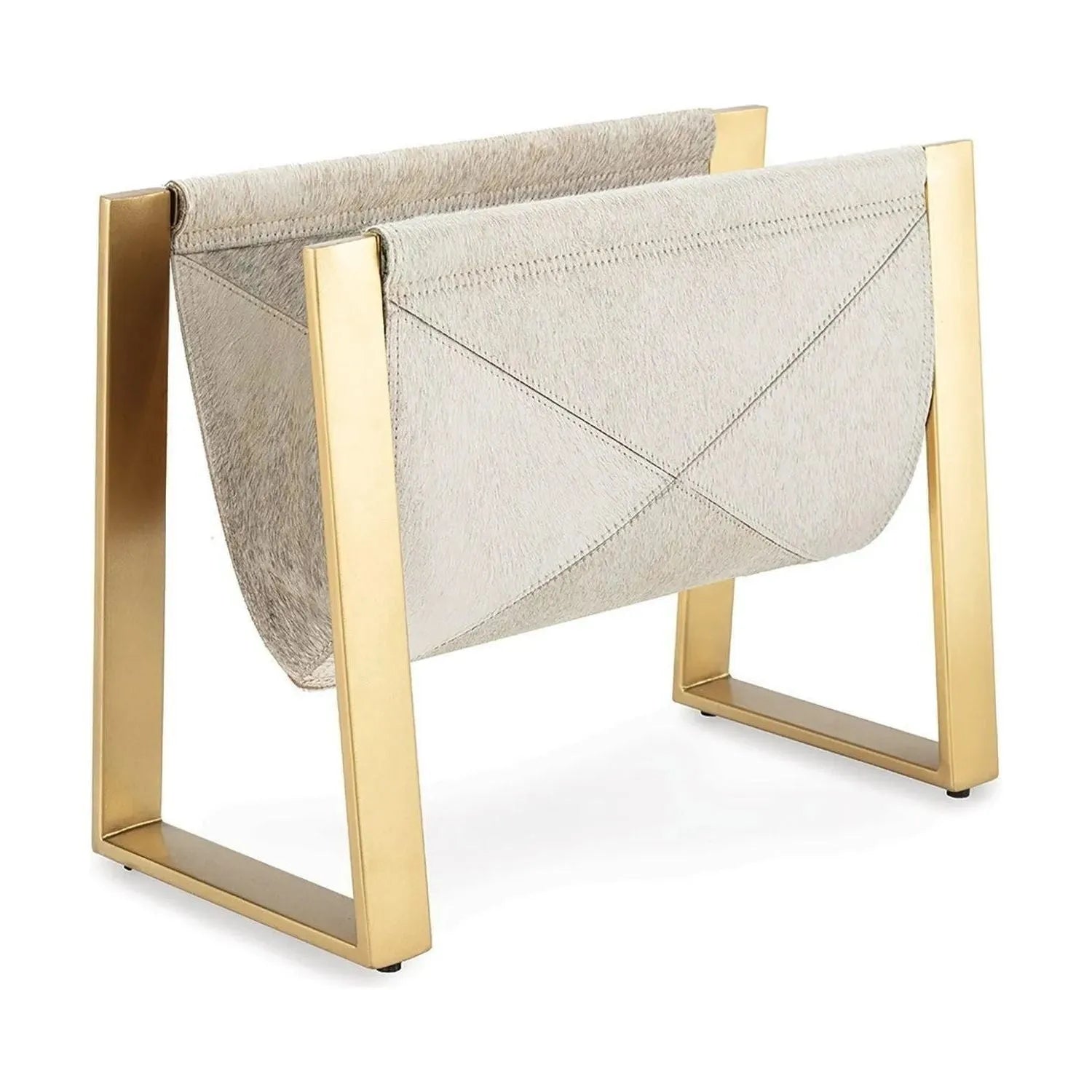 Regina Andrew - Andres Hair on Hide Magazine Rack - 20-1459BRS | The Rug District