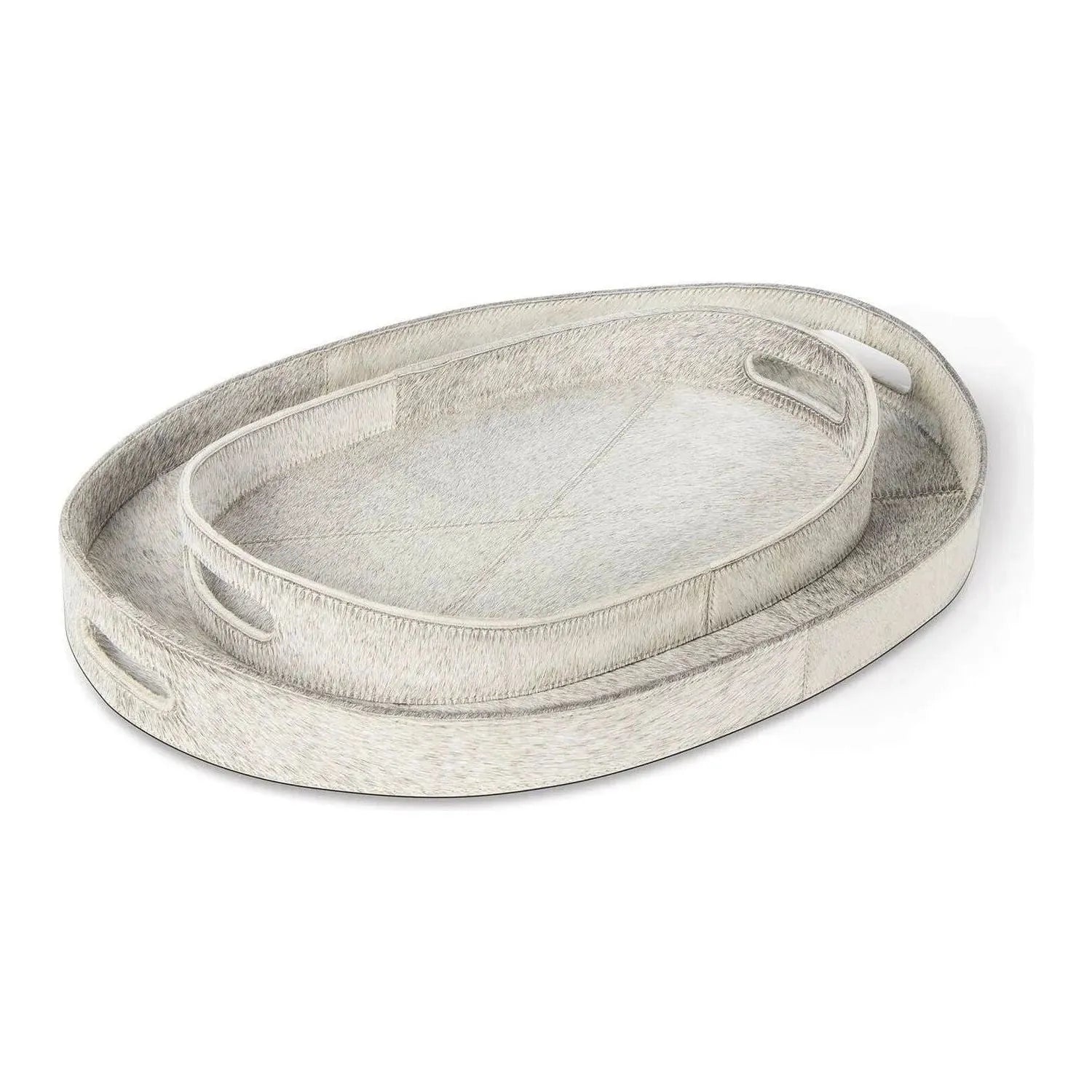 Regina Andrew - Andres Hair on Hide Tray Set - 20-1463GRY | The Rug District