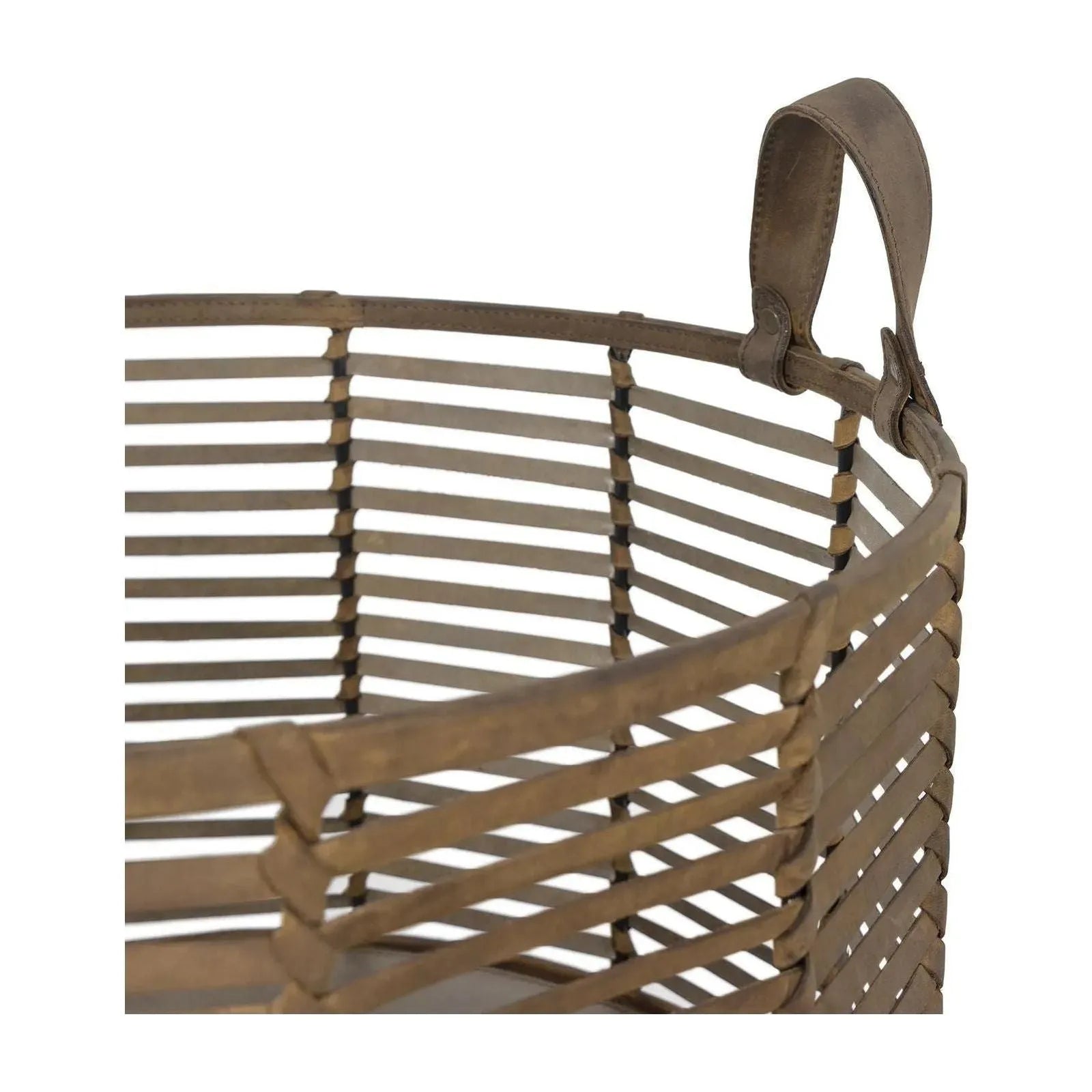 Regina Andrew - Finn Leather Basket - 20-1517 | The Rug District