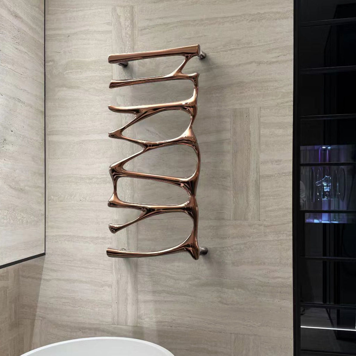 P&Bhusri S5-M-PWH-N Provence Towel Warmer in Porcelain White