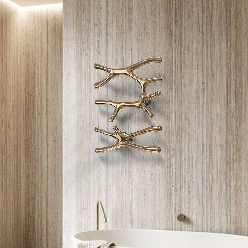 P&Bhusri S7-LMS-PWH-N Daphne's Branch Large + Medium + Small Towel Warmer in Porcelain White