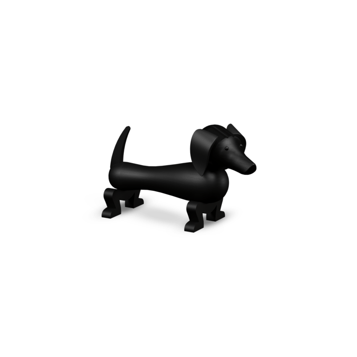 Kay Bojesen 39535 Dog Wooden Figurine in Dark Stained Oak
