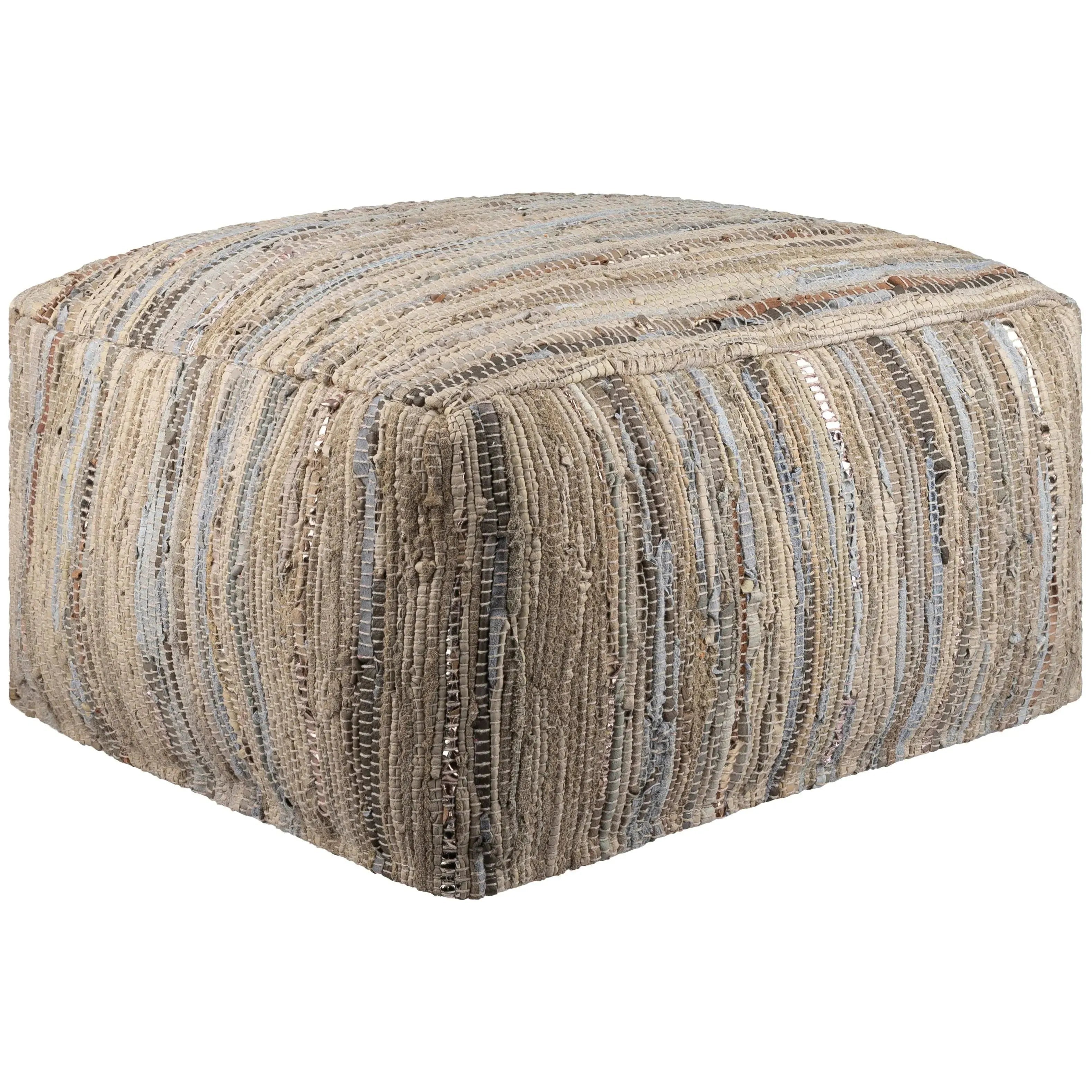 Surya - Anthracite Pouf - ATPF-001 | The Rug District