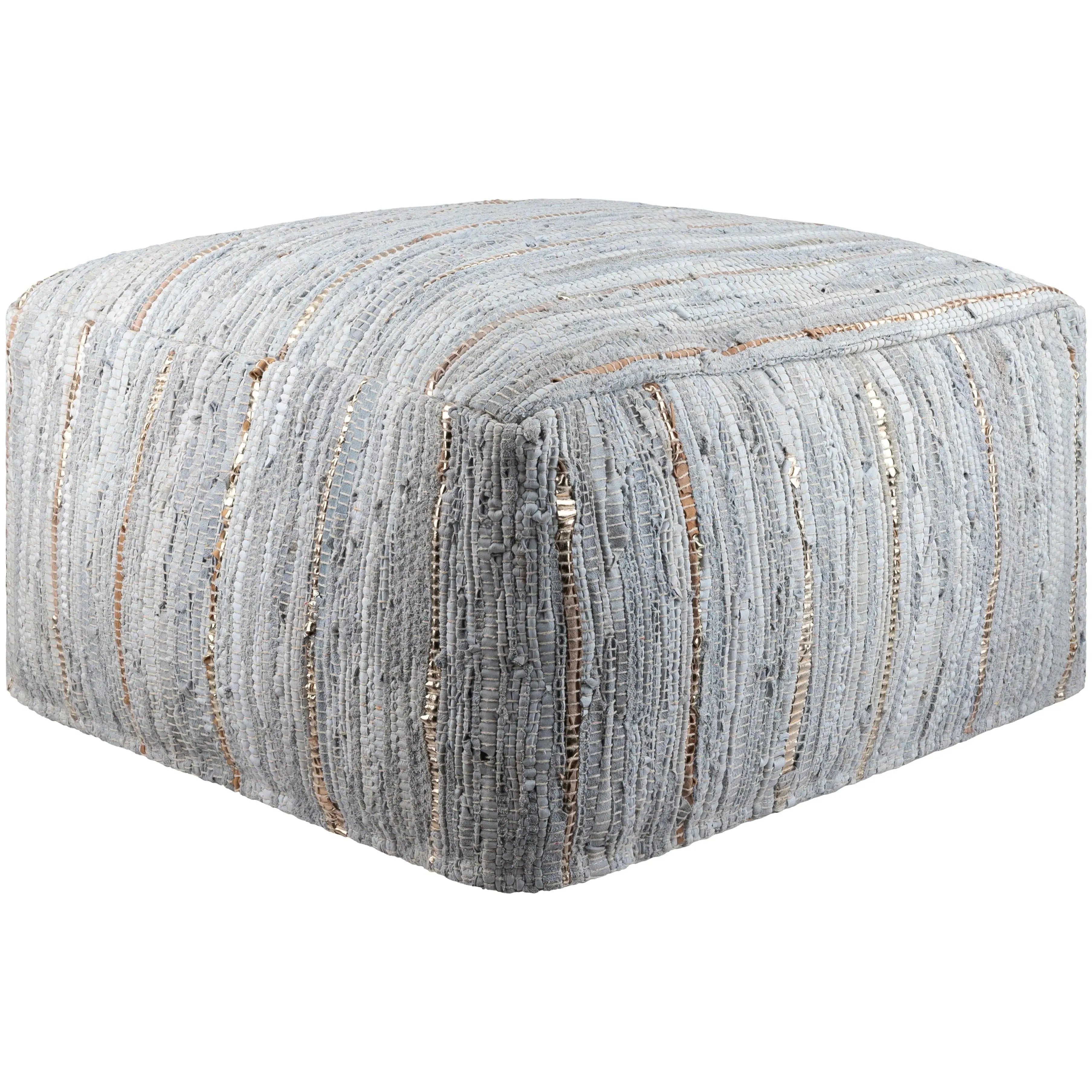 Surya - Anthracite Pouf - ATPF-002 | The Rug District