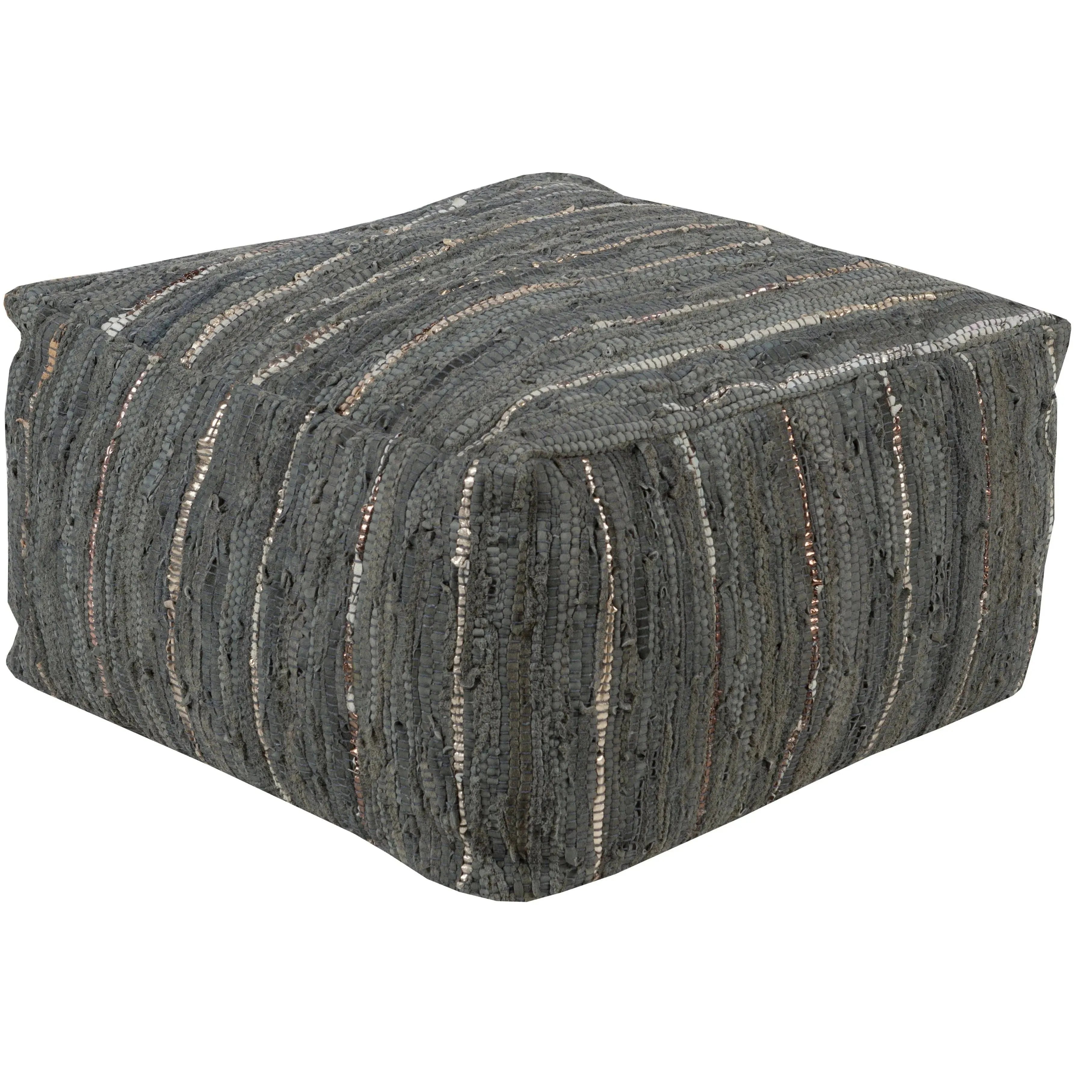 Surya - Anthracite Pouf - ATPF-003 | The Rug District