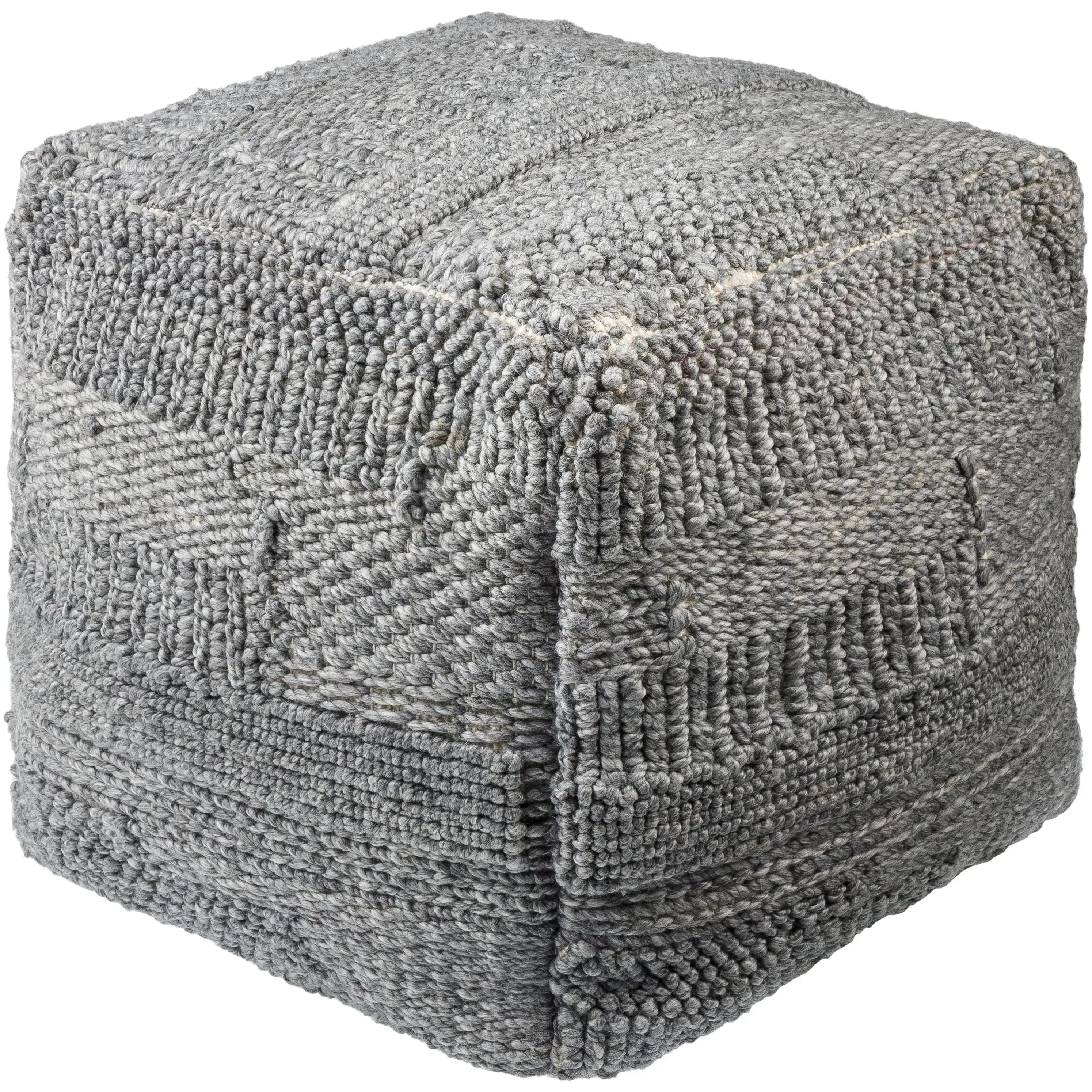 Surya - Gabon Pouf - GNPF001-181818 | The Rug District
