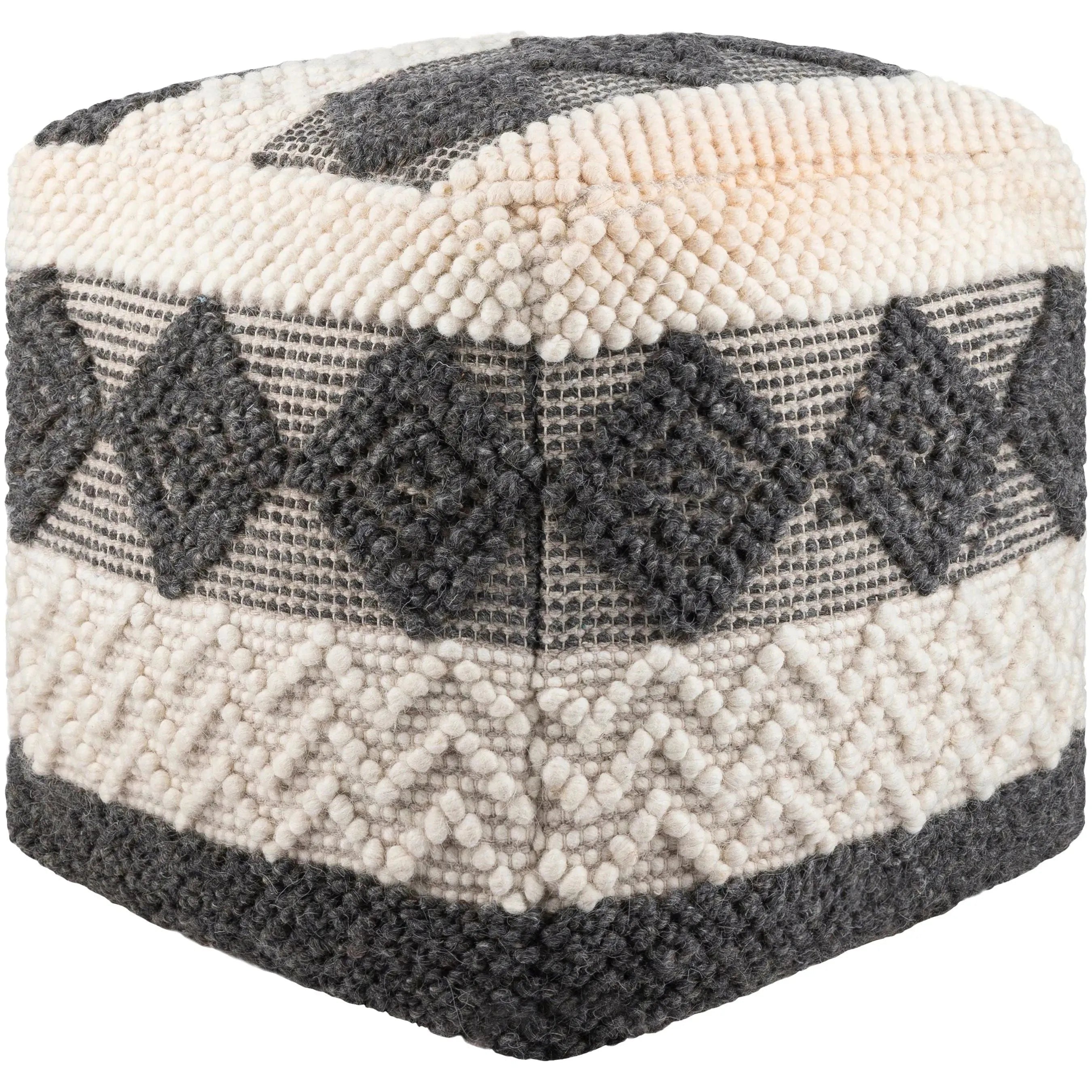 Surya - Hygge Pouf - HGPF005-181818 | The Rug District