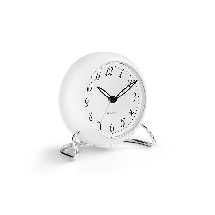 Arne Jacobsen Clocks 43670 LK Table Clock in White