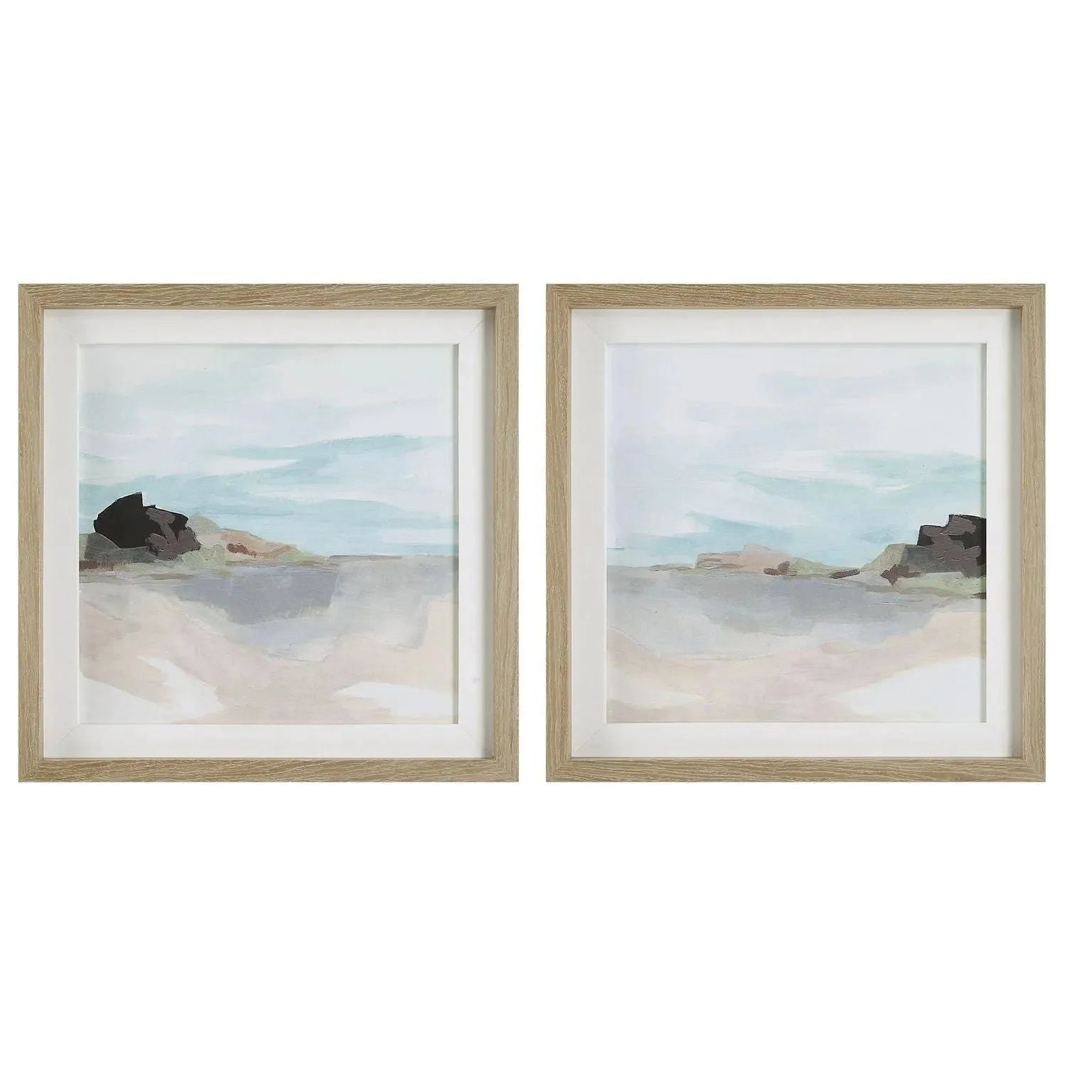 The Uttermost - Glacial Coast Framed Prints, Set/2 - 41445 | The Rug District