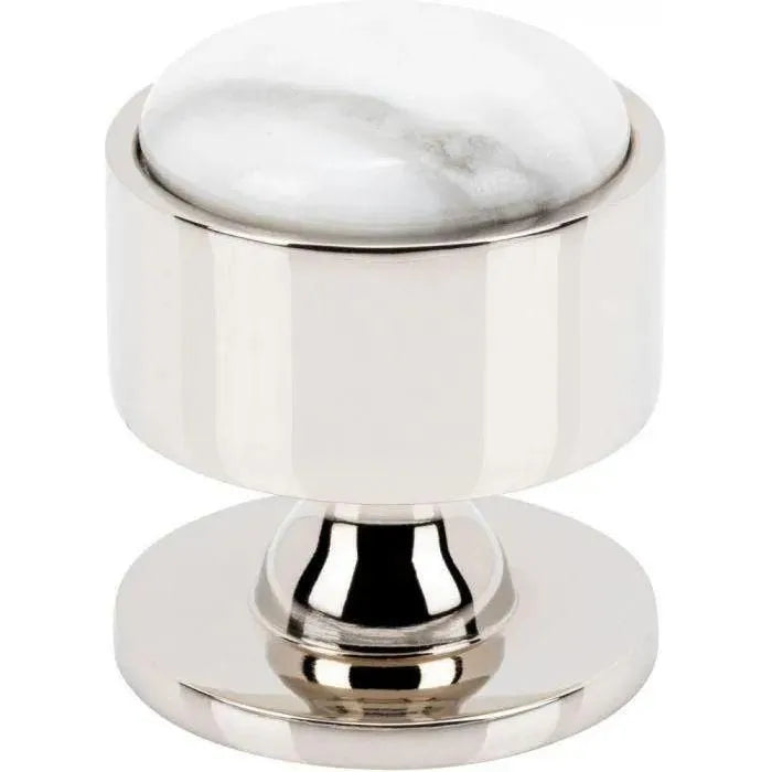 Vesta Fine Hardware - Firesky Carrara White Knob - V7553PN | The Rug District