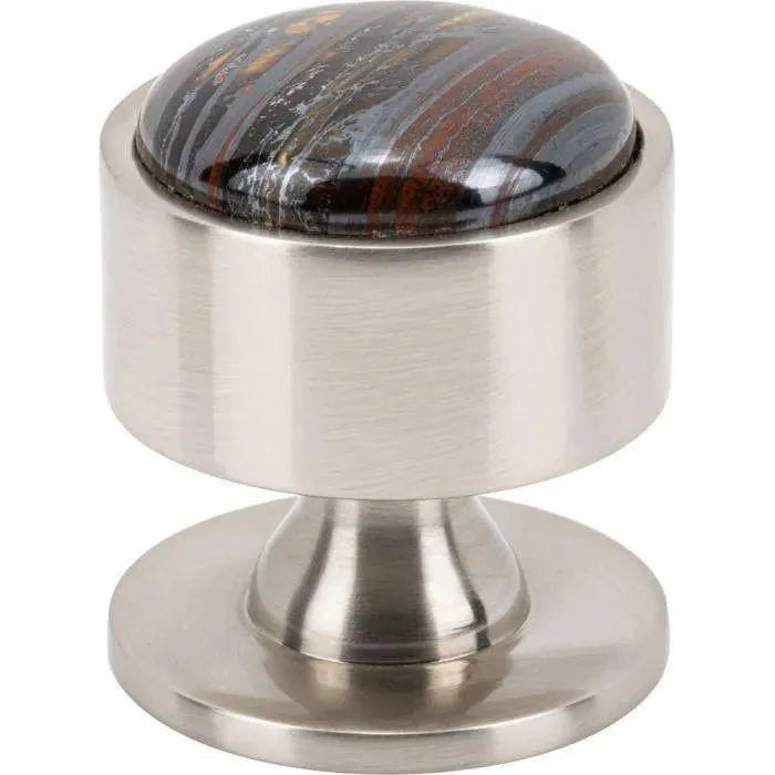 Vesta Fine Hardware - Firesky Iron Tiger Eye Knob - V7551BSN | The Rug District