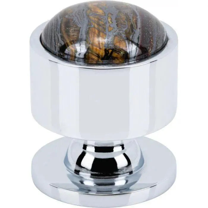 Vesta Fine Hardware - Firesky Iron Tiger Eye Knob - V7561PC | The Rug District
